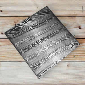 Cenicero Artesanal de Acero de Damasco, Cenicero Metálico Hecho a Mano, Cenicero Decorativo Resistente al Óxido, Regalo para Fumadores - Product Image 2