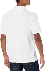Polo de Algodón Blanco de Manga Corta para Hombre, Color Sólido, Casual, Transpirable, Tejido Oxford, Corte Regular - Product Image 6