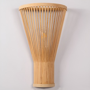 Handweave Natural Bamboo Round Wall Hanging Sconce Ring Wall-mounted Lamps Decorative Sconces for Bedroom - Product Image 5