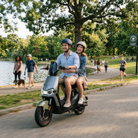 Unigogo U13, Motocicleta Eléctrica de 48V 500W, Scooter con Neumáticos de 14 Pulgadas, Movilidad Urbana