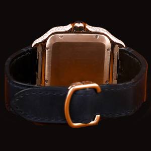 Nouvelle montre de luxe bicolore en acier inoxydable avec mouvement à quartz et diamants Moissanite VVS1, calendrier intégré, en gros et à prix abordable - Product Image 4