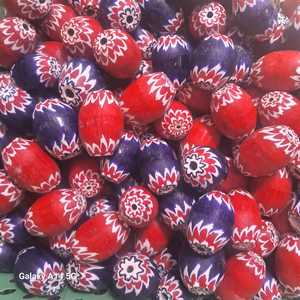 Perline in Vetro Millefiori Personalizzate a Tema Africano 16x mm in Motivi e Design Assortiti per Creazione di Gioielli e Rivendita - Product Image 6