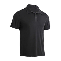 Polo de Algodón Piqué Blanco de Manga Corta para Hombre, Corte Regular Informal, Transpirable, Diseño Sólido de Punto