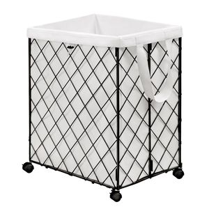 Cesto de lavandería redondo grande de hierro para almacenamiento de ropa a granel con cuerpo de alambre reforzado y diseño de base estable - Product Image 2