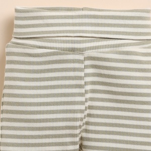 Premium Quality Organic Bamboo Elastane Drawstring Leggings Dewkist Stripe - Product Image 3