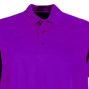 เสื้อโปโลผู้ชายสีม่วงขายส่งจำนวนมาก รับทำโลโก้ตามสั่ง ผู้ผลิต OEM เสื้อโปโลทำงานแบบเรียบสีพื้น เสื้อโปโลลำลองสำหรับองค์กร - Product Image 2