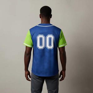 Maillots de baseball personnalisés OEM de haute qualité pour hommes, sublimés, respirants, grandes tailles, antibactériens, avec logo personnalisé, protection UV estivale - Product Image 3