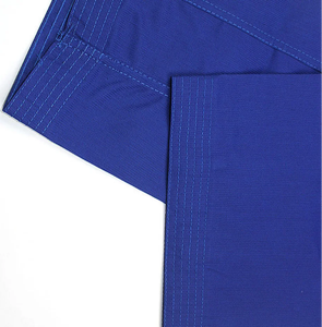 Kimono de judo bleu unisexe adulte 100 % coton durable teint uni coupe classique une pièce tenue d'arts martiaux nouvelle arrivée personnalisable - Product Image 6