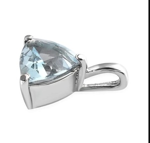 Colgante de Topacio Azul en Plata de Ley 925, Collar Minimalista y Delicado para Uso Diario, Joyería de Piedra de Nacimiento de Diciembre, Regalo - Product Image 2