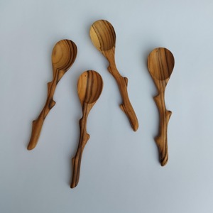 Cooking Kitchen Handmade Customized Awesome Natural Solid Beech Wooden <b>Spoon</b> in Long Handle - Product Image 4