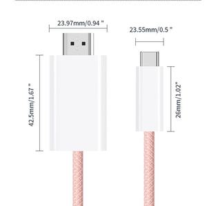 HDMI to USB-C Adapter Cable with HDCP Support, Stream Netflix to <b>TV</b>/Projector, <b>Plug</b> and Play - Product Image 2