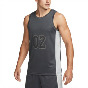 Custom Sublimated Men Basketball Training <b>Vest</b> Premium Embroidered Basketball <b>Top</b> Mens Crew Neck Sleeveless Basketball Jerseys - Product Image 1