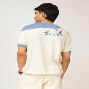 240gsm เสื้อยืดผ้าเช็ดทำความสะอาดแบบโอเวอร์ไซซ์สำหรับผู้ชายผ้าฝ้ายระบายอากาศได้ดีผ้าโลโก้แบบลำลองสำหรับฤดูร้อน - Product Image 5