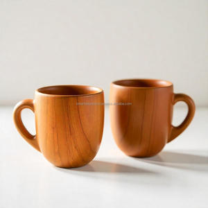 Taza y Taza de cerámica de madera hecha a mano natural, diseño duradero y elegante respetuoso con el medio ambiente para té, café y bebidas calientes - Product Image 5