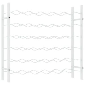 Porte-bouteilles en métal blanc pour 36 bouteilles - Product Image 2