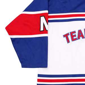 Maillot de hockey sur glace personnalisé |   Col à lacets de style vintage - Personnalisez le nom et le numéro de votre équipe - Vêtements de sport en mesh de qualité supérieure - Product Image 5