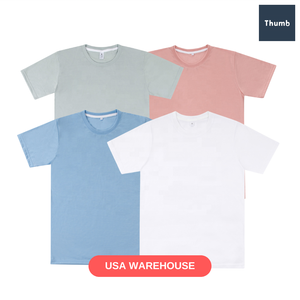 เสื้อยืดเปล่ามีการระเหิดในคลังสินค้าเราเสื้อเปล่า100% โพลีเอสเตอร์รู้สึกเหมือนผ้าฝ้ายพร้อมส่งและจัดส่งรวดเร็ว - Product Image 5