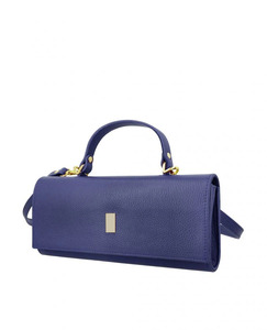 Bolso de Mano Elegante para Mujer 2025, de Cuero Genuino Suave de Alta Calidad, Impermeable, con Logotipo Personalizado en Color Azul Poliéster - Venta al Por Mayor OEM - Product Image 3