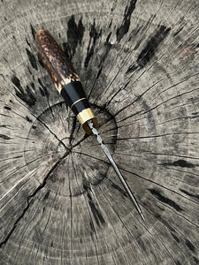 Couteau à dépecer en acier Damas fait main, équipement de plein air, couteau à dépecer professionnel en acier Damas - Product Image 4