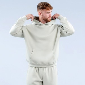 Sudadera con Capucha Personalizada al por Mayor con Logotipo Frontal para Hombre, Color Sólido, Manga Regular, Bolsillo, Resistente al Viento, Forro Polar de Poliéster/Algodón, 330g/450g - Product Image 1