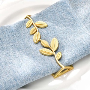 Elegant table presentation aluminum leaf napkin holder <b>ring</b> high-quality metal napkin <b>ring</b> from <b>Indian</b> MANUFACTURER - Product Image 1