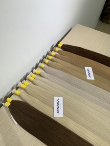 Extensiones de Cabello Virgen Vietnamita Súper Doble Trama, Colores de Moda, Estilos Lisos Naturales, 50 cm, 60 cm, 100 Gramos - Product Image 4
