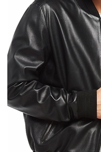 Nouvelle veste varsity noire pour homme, en tricot doux enduit de haute qualité, à capuche, col montant, style vintage, entièrement personnalisable, 100% originale sur le devant - Product Image 6