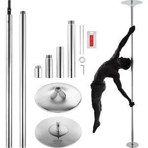 Professionale 45mm resistente in acciaio inox Pole dance Kit portatile palo rimovibile regolabile in altezza per esercizi di Fitness - Product Image 1