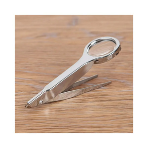 Pinzas de Acero Inoxidable de Primera Calidad con Lupa para Cejas, Punta Puntiaguda, Duraderas, de Metal Med Corporation - Product Image 5