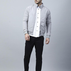 Hot Sale Personalized Men's Winter Bomber <b>Jacket</b> Casual Wear Solid Color Stand Collar Cotton <b>Padded</b> Bomber <b>Jacket</b> - Product Image 5