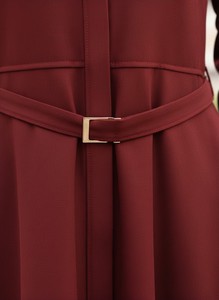 Vestido Maxi Musulmán Informal y Modesto para Mujer, Manga Larga, con Cinturón, Estilo Abaya, Transpirable, de Poliéster, Corte Holgado, Elegante, para Uso Diario - Product Image 6