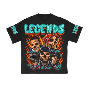 Washed Black <b>Graphic</b> <b>Tee</b> Men Acid Wash Custom Logo Print T Shirt Faded Charcoal <b>Vintage</b> Cotton Casual Streetwear Wholesale - Product Image 2