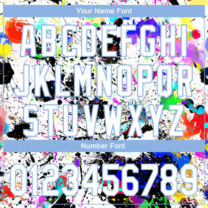 Top Selling Premium Custom Graffiti Pattern White <b>Light</b> <b>Blue</b> 3D Splashes Performance Golf Polo <b>Shirt</b> Summer Workwear <b>Shirts</b> - Product Image 5