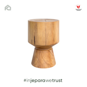 <b>Stool</b> Solid Teak <b>Wood</b> Side Table Rustic Accent Furniture for Living Room Resort Jepara Indonesia - Product Image 3
