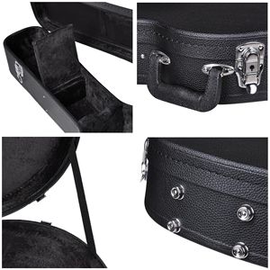 Custodia rigida portatile per chitarra acustica in compensato rigido rivestito in pelle PU per basso - Nessuna spedizione nei fine settimana - Product Image 5