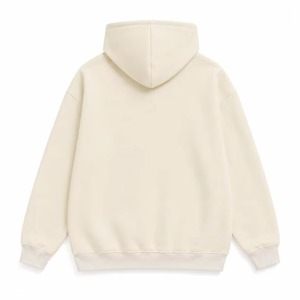 Sweat-shirt en molleton décontracté pour homme, couleur crème, avec appliqué étoile rose, coupe ample, broderie personnalisée, streetwear, vêtements d'automne et d'hiver - Product Image 2