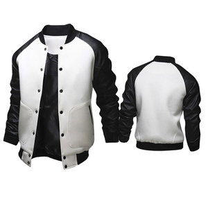 Best premium Custom <b>Men</b> Fleece Varsity <b>Jacket</b> from Pakistan New Style Breathable with Stand collar College <b>Baseball</b> <b>Jacket</b> <b>Men</b> - Product Image 3