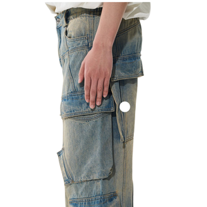 Pantalones Cargo para Hombre, Estilo Vintage, Lavados, Holgados, Talla Grande, Personalizados - Product Image 5