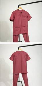 Conjunto de Uniformes Médicos, Blusa con Cuello en V y Camisas, Mezcla de Algodón, Tela Suave y Transpirable, Ropa de Trabajo Unisex para Hospital - Product Image 2