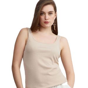 Débardeur sans manches à col rond pour femmes conçu sur mesure été décontracté léger coton tricoté conception unie hauts pour dames - Product Image 6
