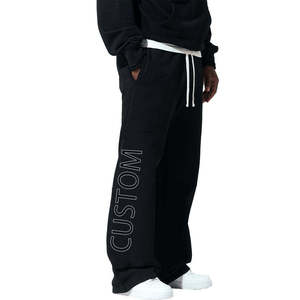 Pantalon de survêtement OEM 2026 de haute qualité avec logo personnalisé pour homme, style streetwear, coupe ample, taille élastique, design décontracté et lourd - Product Image 1