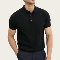 Chemise pour homme de haute qualité, style business décontracté, manches courtes, été, tricotée, unie, boutonnée, séchage rapide, fabriquée au Bangladesh