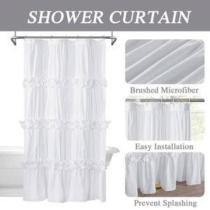 Tenda da doccia singola con volant Shabby Elegance, 72 x 36 pollici - Product Image 3