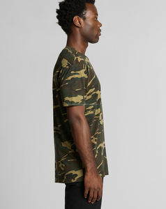 เสื้อยืดแขนครึ่งพิมพ์ลายพรางของผู้ชายเสื้อผ้าฝ้ายแท้สำหรับฤดูร้อนน้ำหนัก260กรัม - Product Image 5