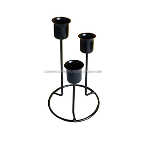 Bougeoir en fer fantaisie chandelier en métal fait à la main décoration de la maison candélabre rustique en fer forgé bougeoir - Product Image 1