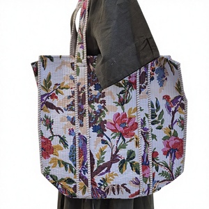 Bolsa de Mano Acolchada de Algodón Estampada Advik para Mujer, Ecológica, Reutilizable, Lavable, Resistente, Grande, para Compras, Viajes, Playa, Interior/Exterior - Product Image 2