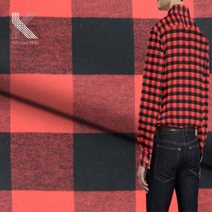 Tissus de chemise en flanelle à carreaux 100% coton, super doux, de haute qualité, à motifs écossais, teints en fil, pour hommes et femmes - Product Image 2