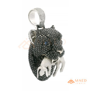 Collar de Plata 925 con Colgante de Pantera Hip Hop, Moissanita Iced Out, Joyería de Lujo Estilo Urbano para Raperos, EE. UU. - Product Image 6