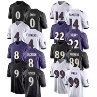 2025 Baltimore Men's Women's American <b>Football</b> Jerseys Sportswear Embossed Shirts Sewn Logo Customizable Plus Size Short Summer - Product Image 5