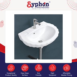 Lavabo de Cerámica Blanco de Diseño de Primera Calidad, con el Más Alto Estándar, para Uso en Hoteles y Hogares, a Bajo Costo - Product Image 2